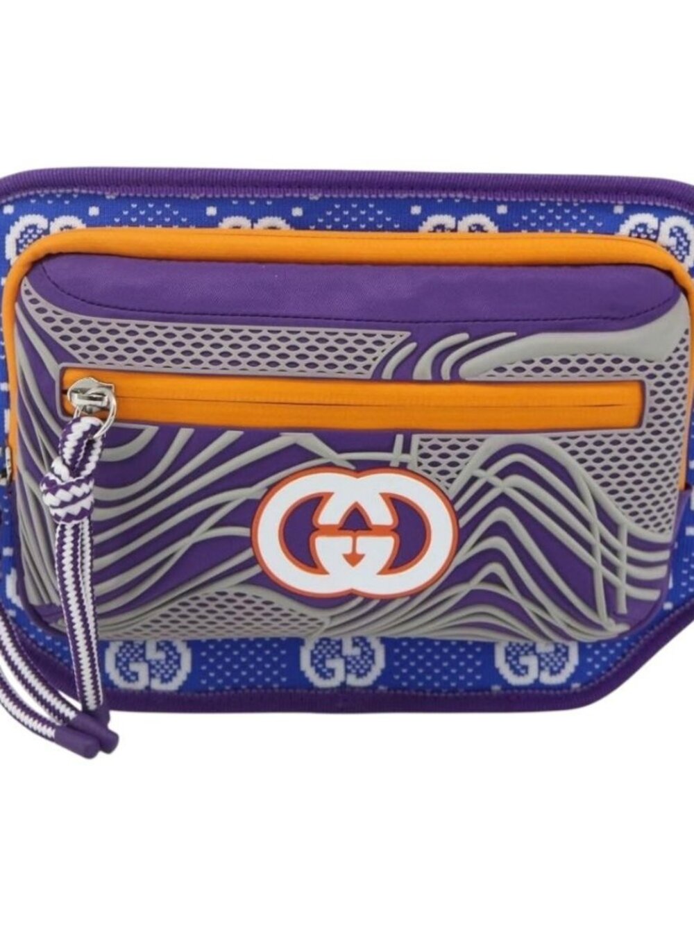 GUCCI Body Bag Nylon Purple Silver 752102 Auth - Picture 5 of 14